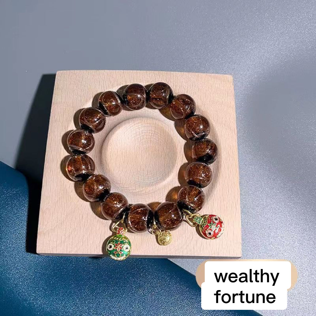 Incense ash colored glaze Bracelet -【Spiritual Connection & Enhance Happiness】