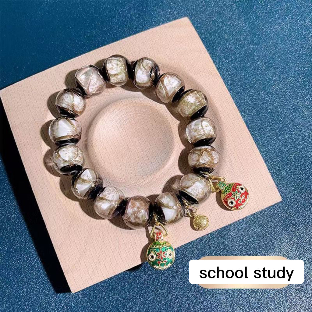 Incense ash colored glaze Bracelet -【Spiritual Connection & Enhance Happiness】