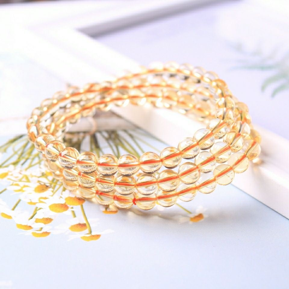 Citrine Bracelet- Natural 9A Grade Citrine -【Greatly Attract Wealth】