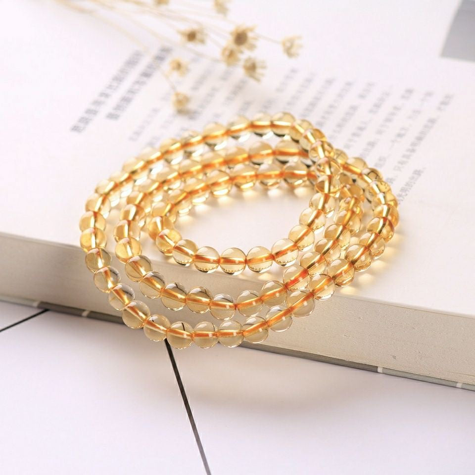 Citrine Bracelet- Natural 9A Grade Citrine -【Greatly Attract Wealth】