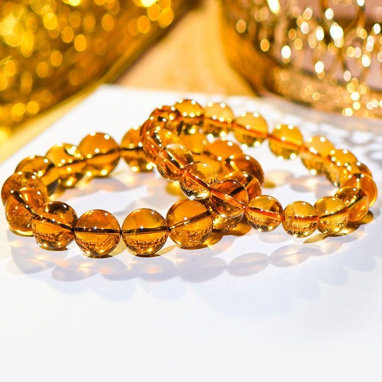 Citrine Bracelet- Natural 9A Grade Citrine -【Greatly Attract Wealth】