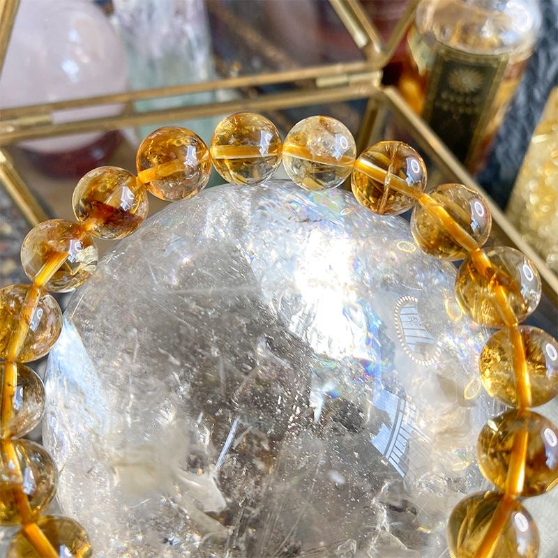 Citrine Bracelet- Natural 9A Grade Citrine -【Greatly Attract Wealth】