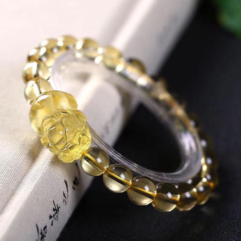 Citrine Bracelet- Natural 9A Grade Citrine -【Greatly Attract Wealth】