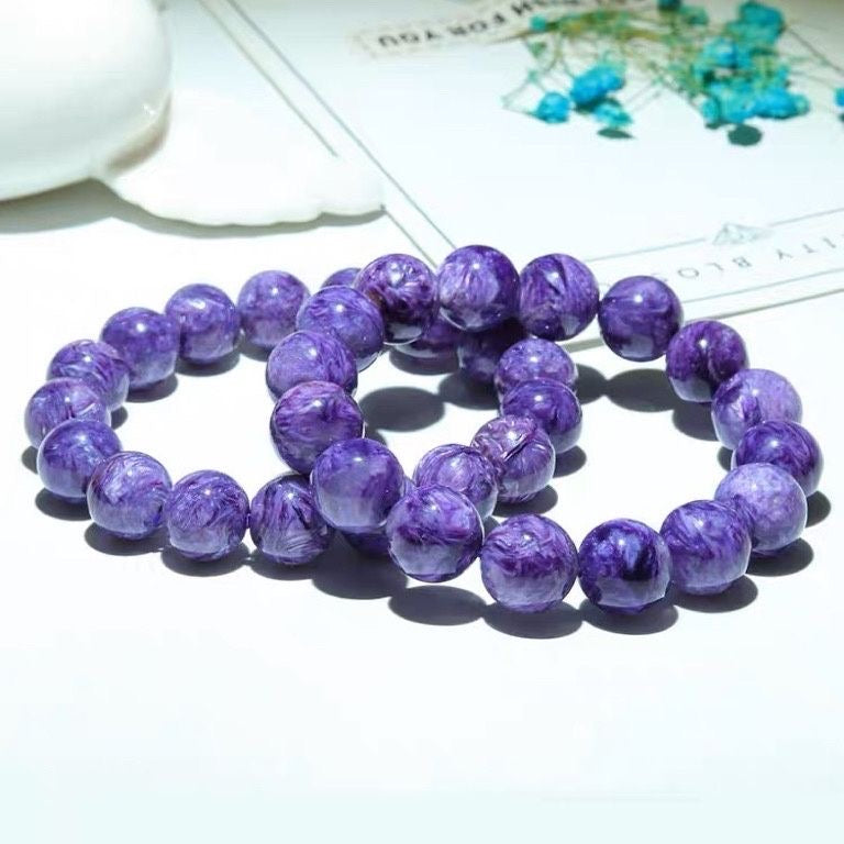 Charoite Beads Bracelet -【Empower Energy & Relieve Anxiety】