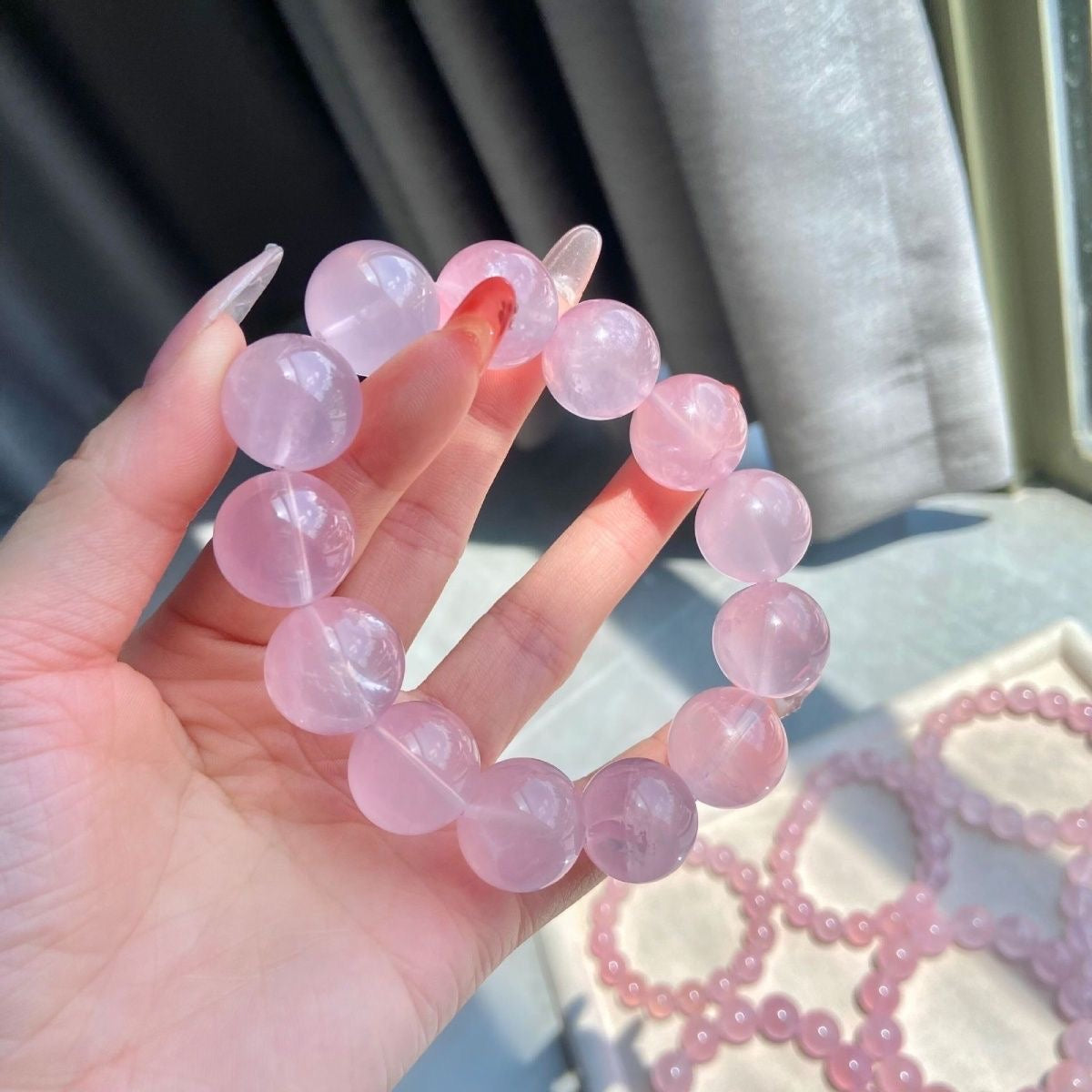 Rose Quartz Bracelet -【Attract Love & Luck in Love】