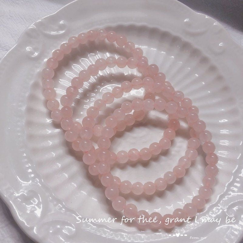 Rose Quartz Bracelet -【Attract Love & Luck in Love】