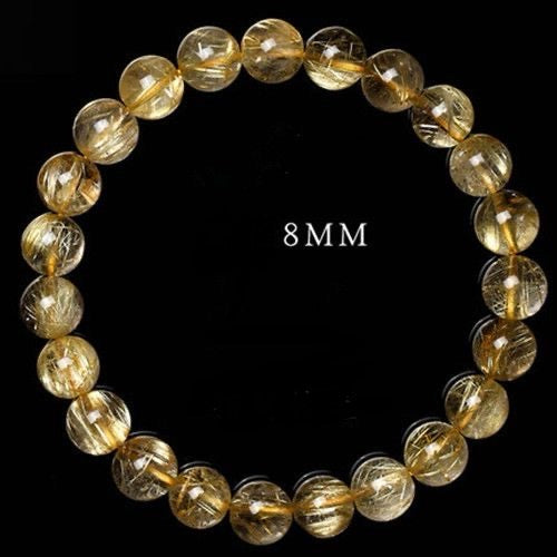 Golden Hair Crystal Bracelet Rutilated Quartz-【Attract Wealth & Gather Energy】