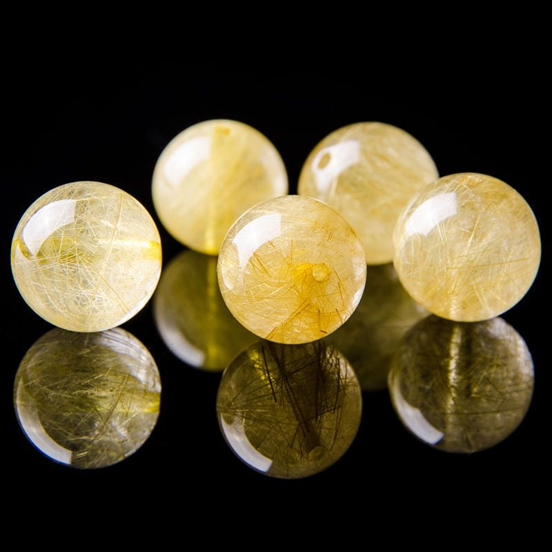 Golden Hair Crystal Bracelet Rutilated Quartz-【Attract Wealth & Gather Energy】