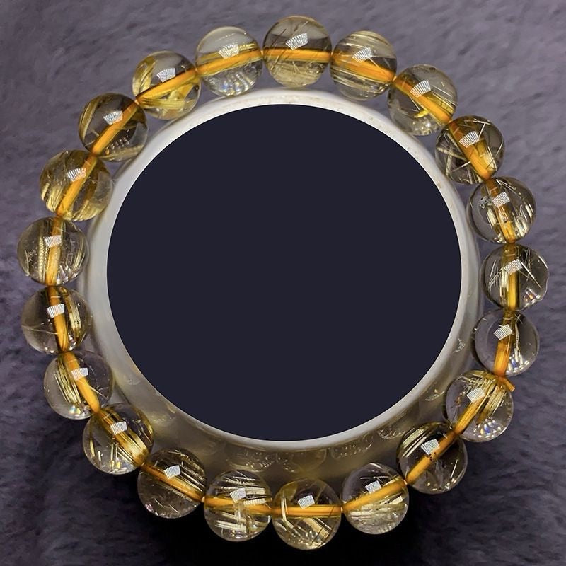 Golden Hair Crystal Bracelet Rutilated Quartz-【Attract Wealth & Gather Energy】