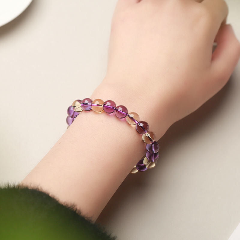 Bolivia Natural Ametrine Bracelet -【Attract Harmony & Inner Peace】