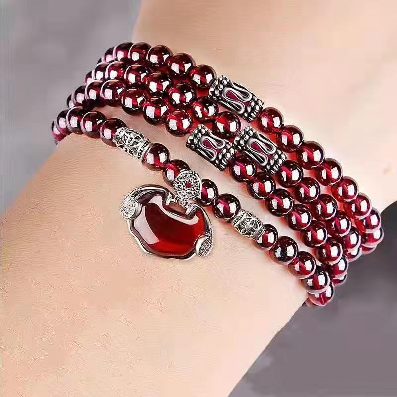 Pure Natural Garnet Bracelet -【Regulate Health & Beauty Care】