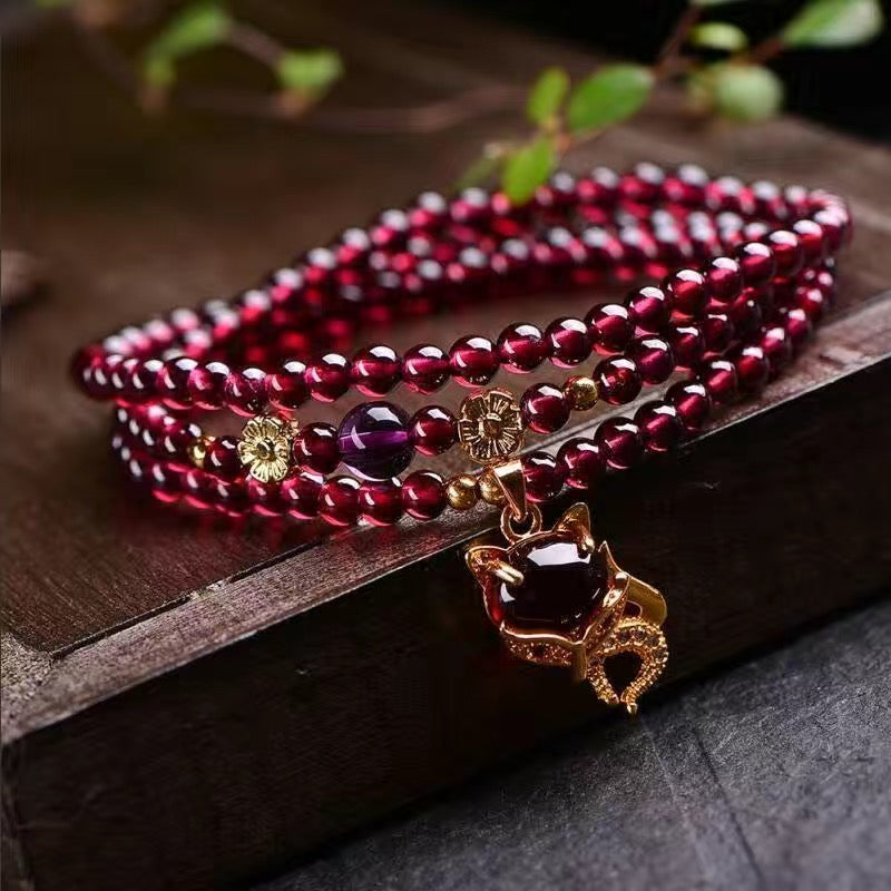 Pure Natural Garnet Bracelet -【Regulate Health & Beauty Care】