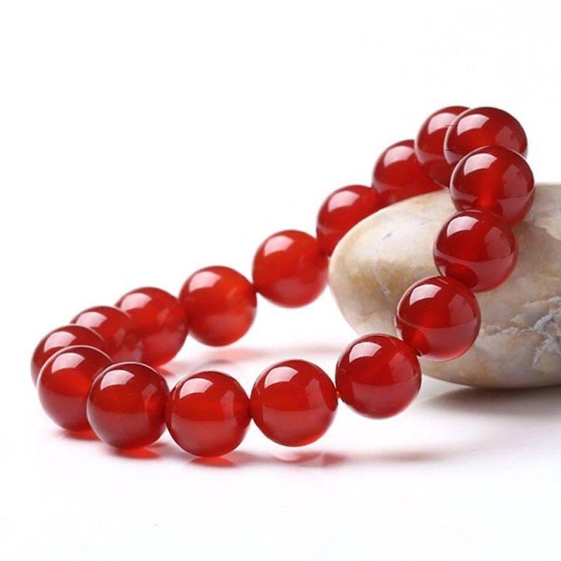 Natural Red Agate Chalcedony Bracelet -【Beautify Skin & Prolong Life】