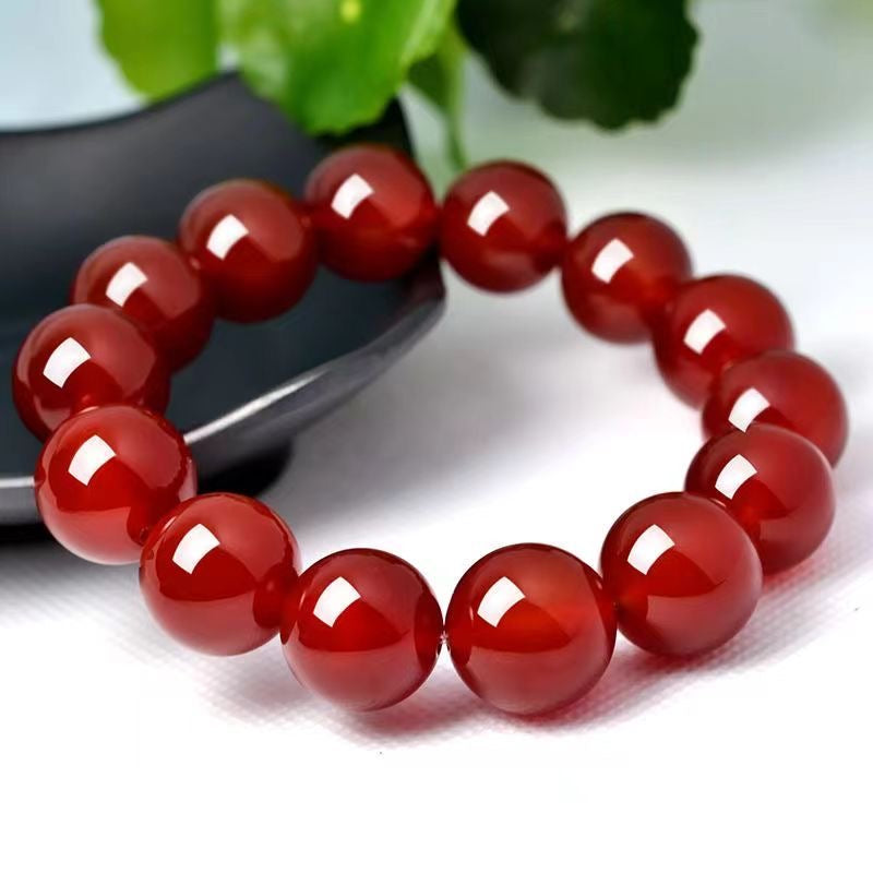 Natural Red Agate Chalcedony Bracelet -【Beautify Skin & Prolong Life】