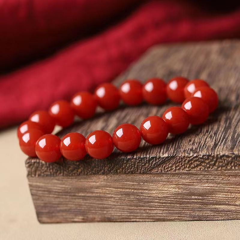 Natural Red Agate Chalcedony Bracelet -【Beautify Skin & Prolong Life】