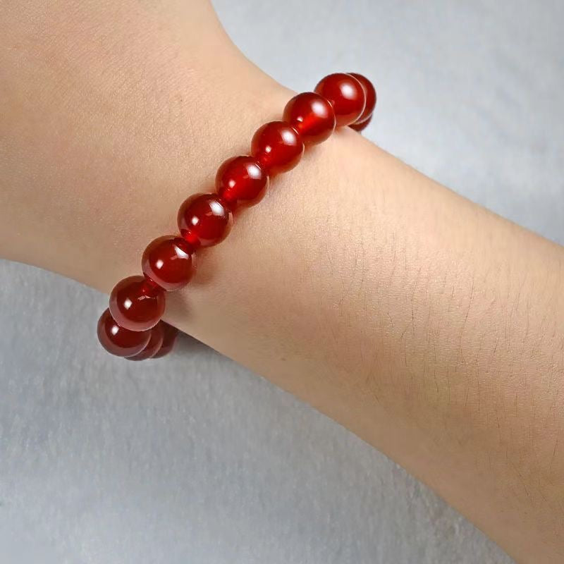 Natural Red Agate Chalcedony Bracelet -【Beautify Skin & Prolong Life】