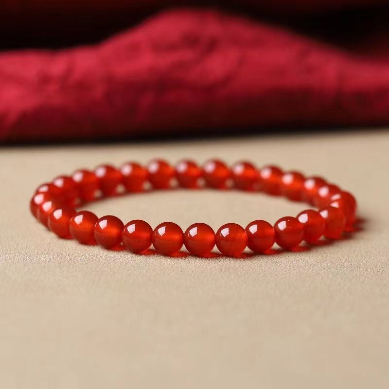 Natural Red Agate Chalcedony Bracelet -【Beautify Skin & Prolong Life】