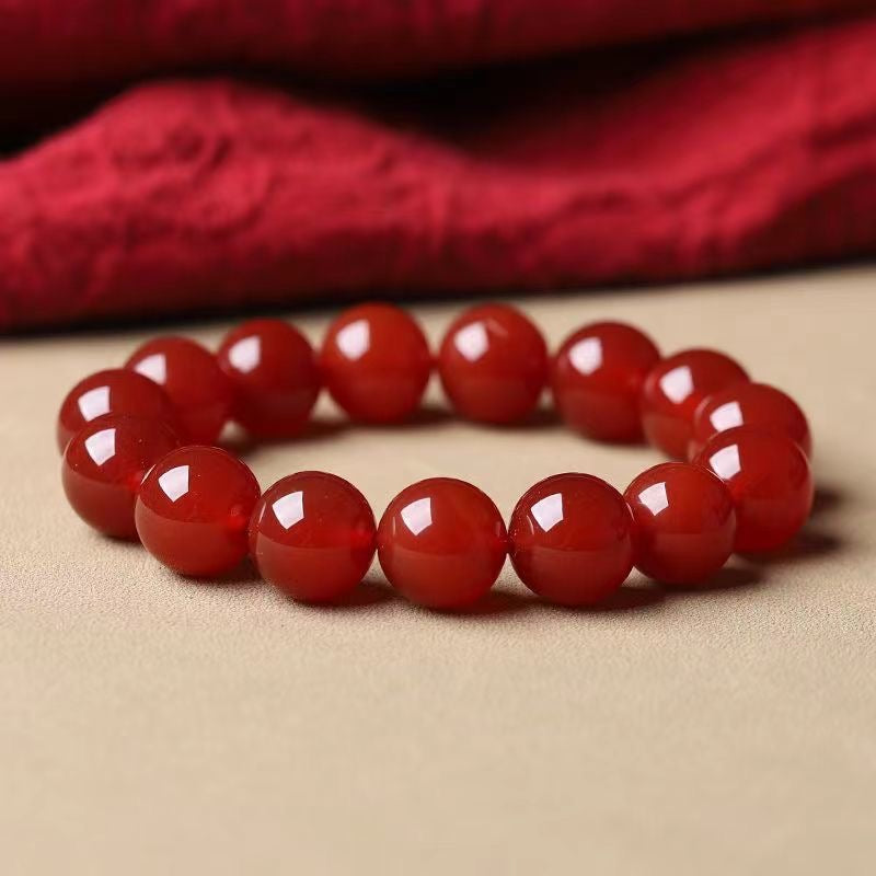 Natural Red Agate Chalcedony Bracelet -【Beautify Skin & Prolong Life】