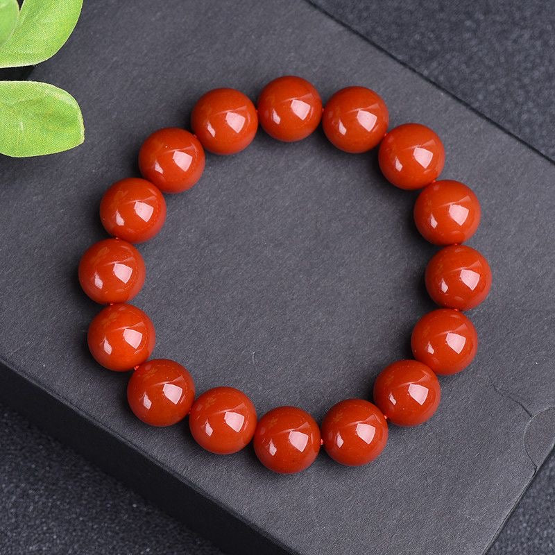 Natural Red Agate Chalcedony Bracelet -【Beautify Skin & Prolong Life】