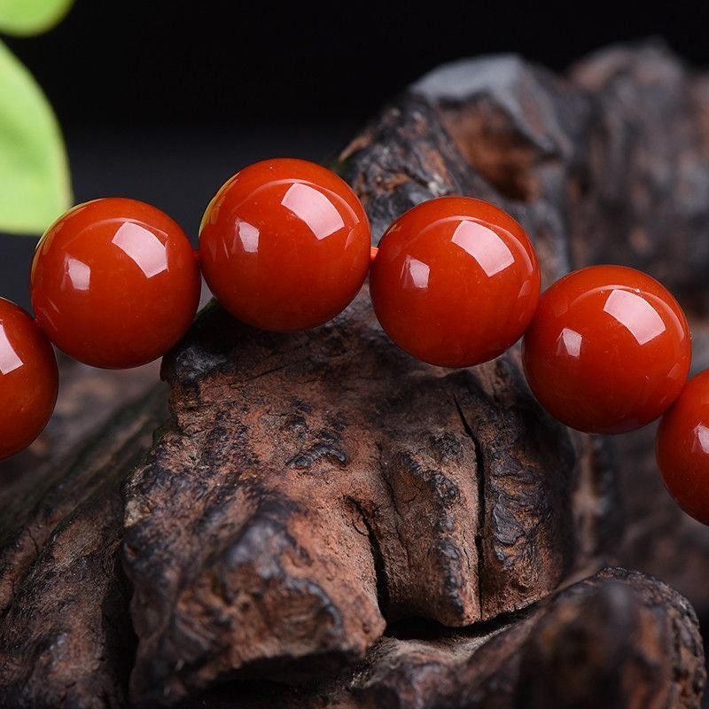 Natural Red Agate Chalcedony Bracelet -【Beautify Skin & Prolong Life】