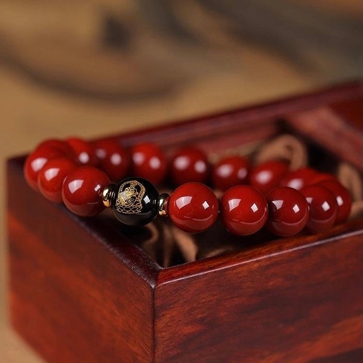 Natural Red Agate Chalcedony Bracelet -【Beautify Skin & Prolong Life】