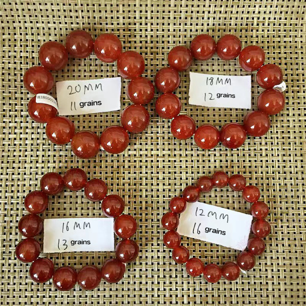 Natural Red Agate Chalcedony Bracelet -【Beautify Skin & Prolong Life】