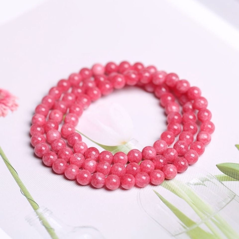 Natural Rhodochrosite Bracelet -【Attract Unwavering Love & Be Healed】