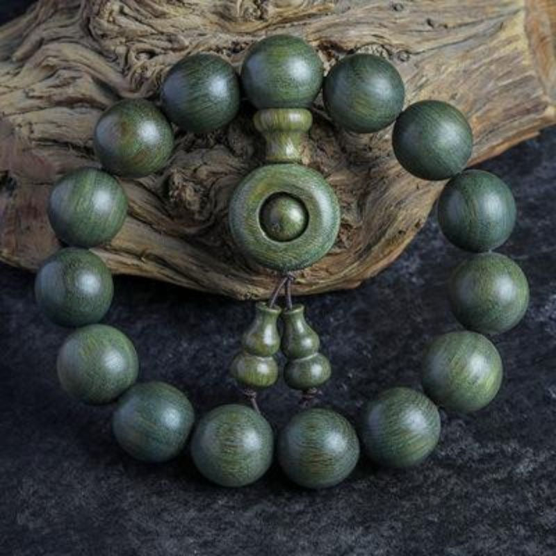 Natural Lignum Vitae Rosary Bracelet -【 Meditation Clear & Protect Health】