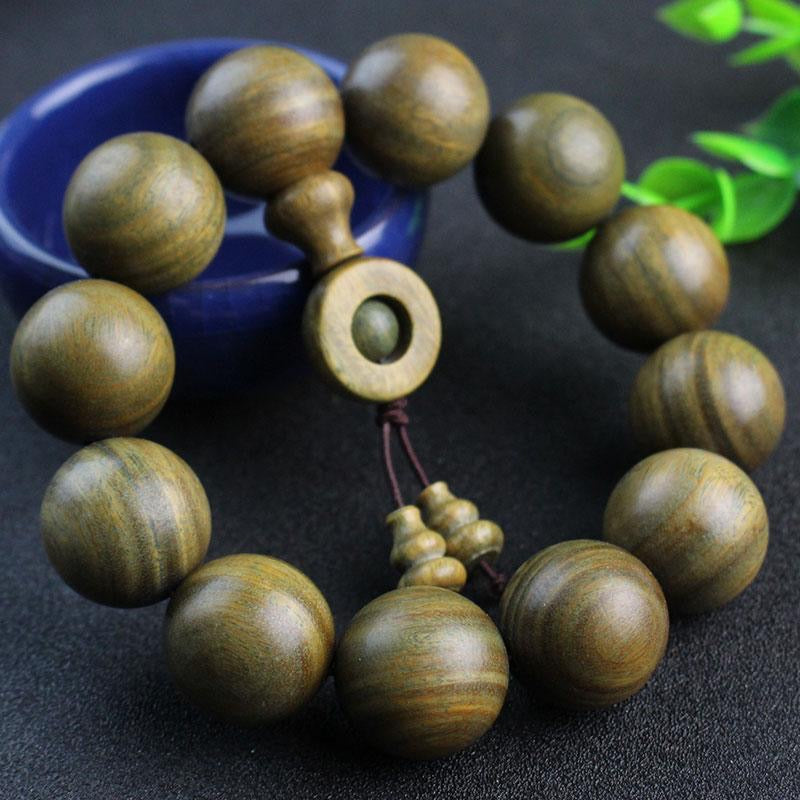 Natural Lignum Vitae Rosary Bracelet -【 Meditation Clear & Protect Health】