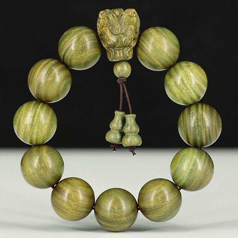 Natural Lignum Vitae Rosary Bracelet -【 Meditation Clear & Protect Health】