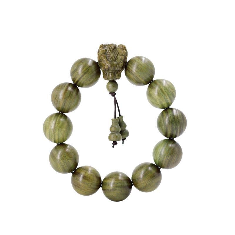 Natural Lignum Vitae Rosary Bracelet -【 Meditation Clear & Protect Health】