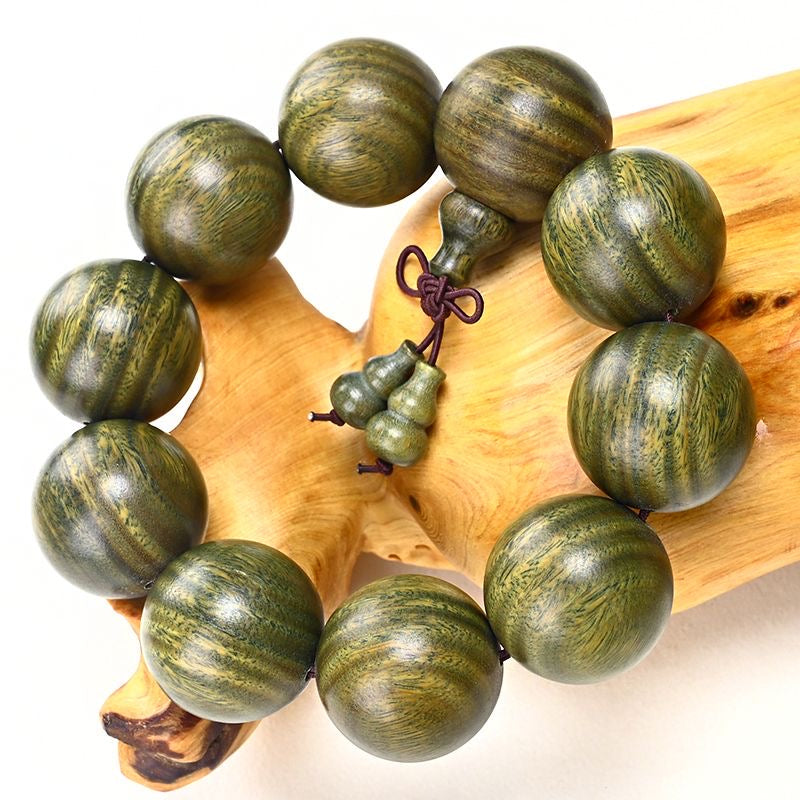 Natural Lignum Vitae Rosary Bracelet -【 Meditation Clear & Protect Health】