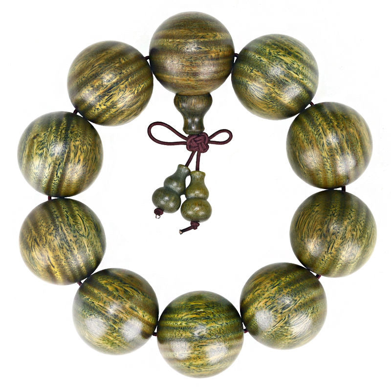 Natural Lignum Vitae Rosary Bracelet -【 Meditation Clear & Protect Health】