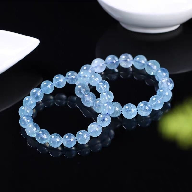 Pure Natural Aquamarine Bracelet -【Zen Meditation & Energy Cleansing】