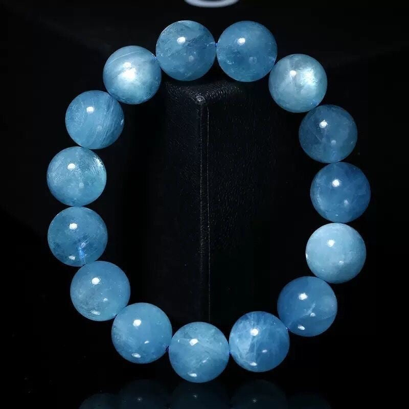 Pure Natural Aquamarine Bracelet -【Zen Meditation & Energy Cleansing】