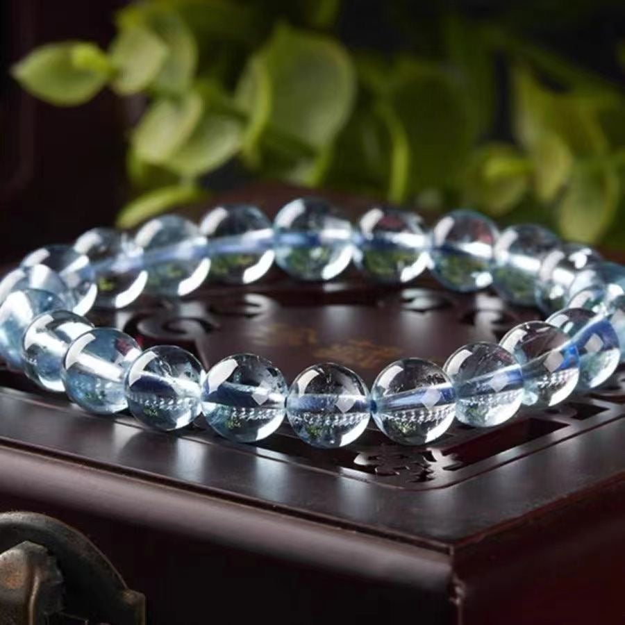 Pure Natural Aquamarine Bracelet -【Zen Meditation & Energy Cleansing】