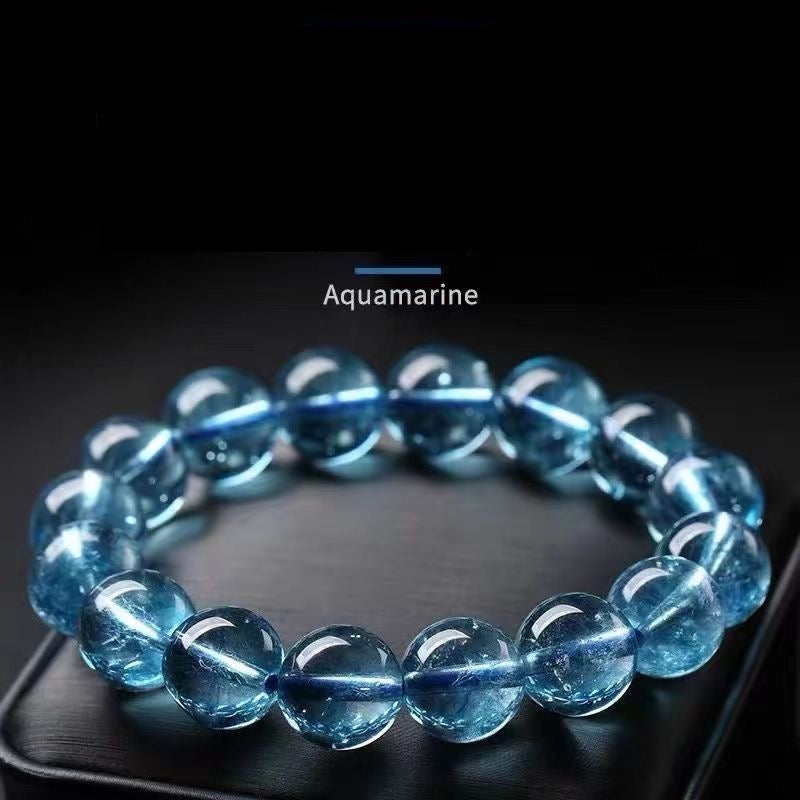 Pure Natural Aquamarine Bracelet -【Zen Meditation & Energy Cleansing】