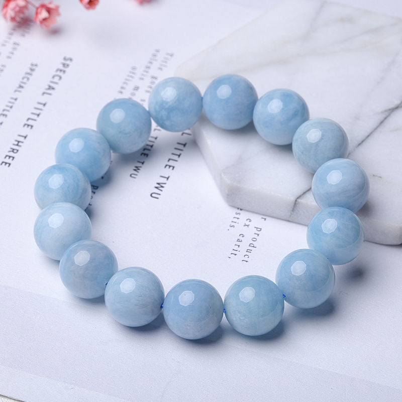 Pure Natural Aquamarine Bracelet -【Zen Meditation & Energy Cleansing】