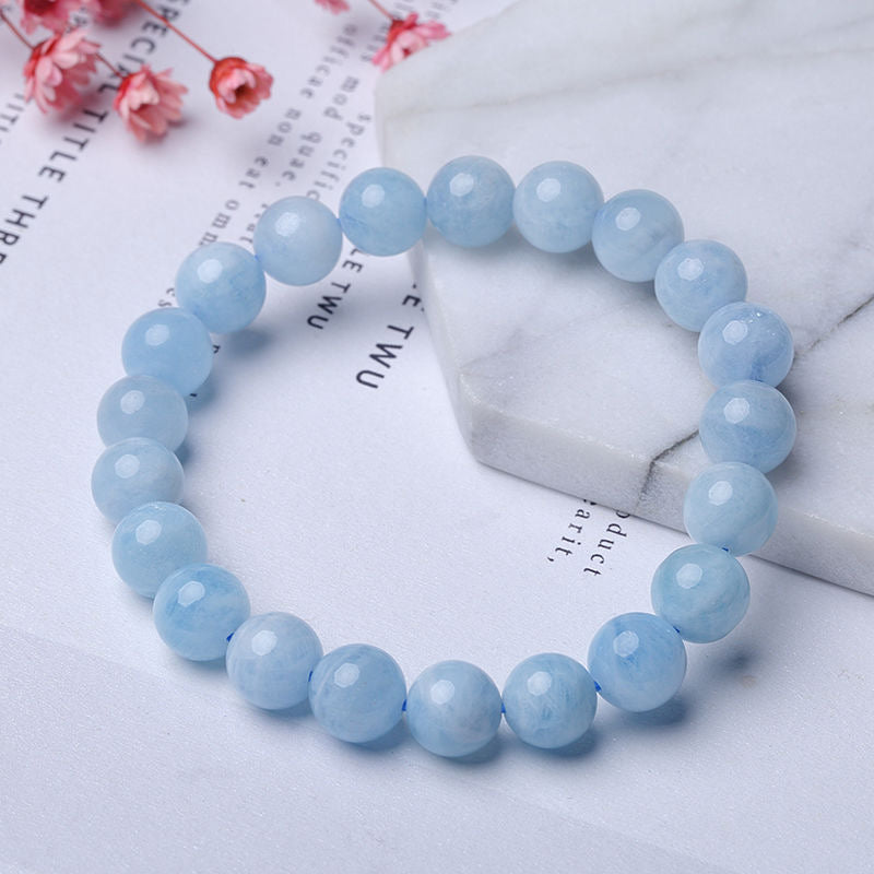 Pure Natural Aquamarine Bracelet -【Zen Meditation & Energy Cleansing】