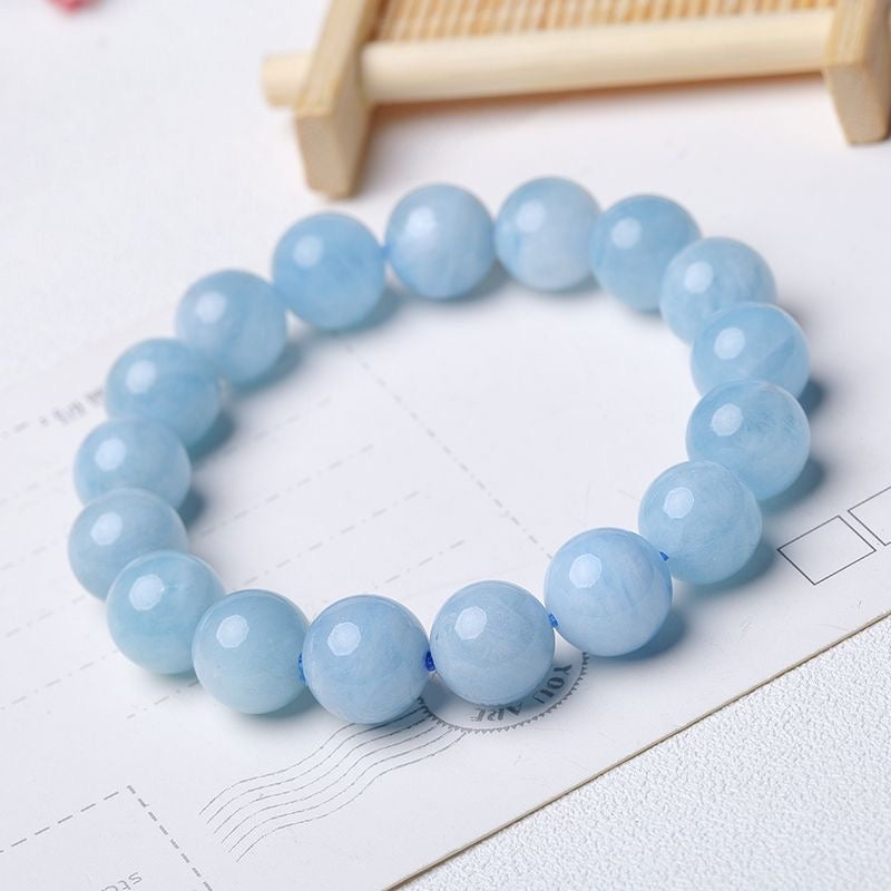 Pure Natural Aquamarine Bracelet -【Zen Meditation & Energy Cleansing】