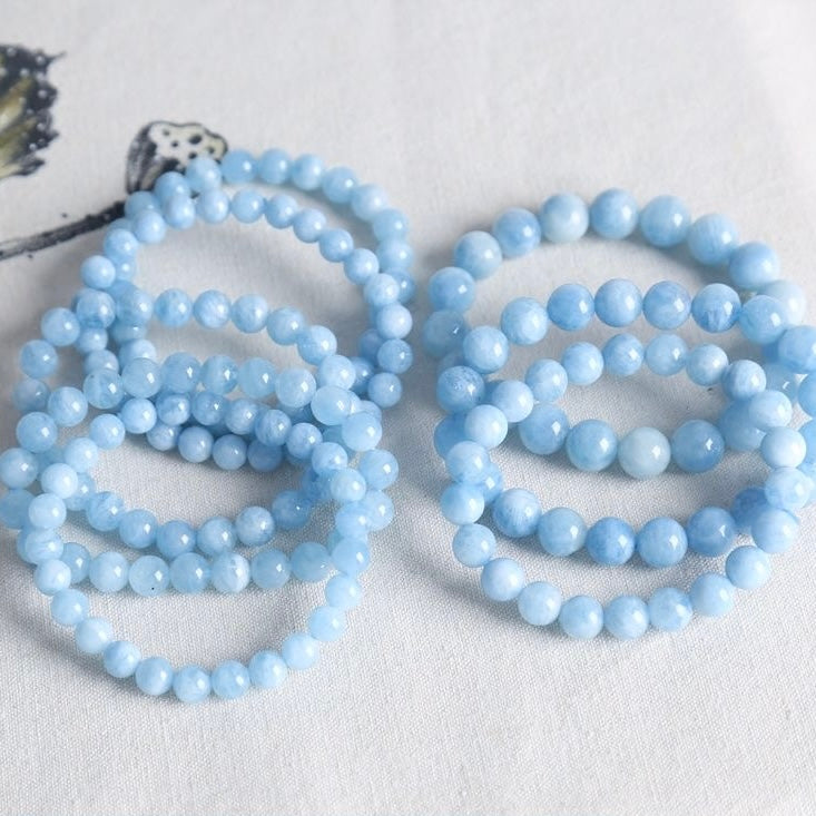 Pure Natural Aquamarine Bracelet -【Zen Meditation & Energy Cleansing】