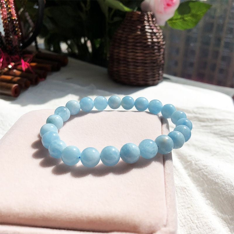 Pure Natural Aquamarine Bracelet -【Zen Meditation & Energy Cleansing】