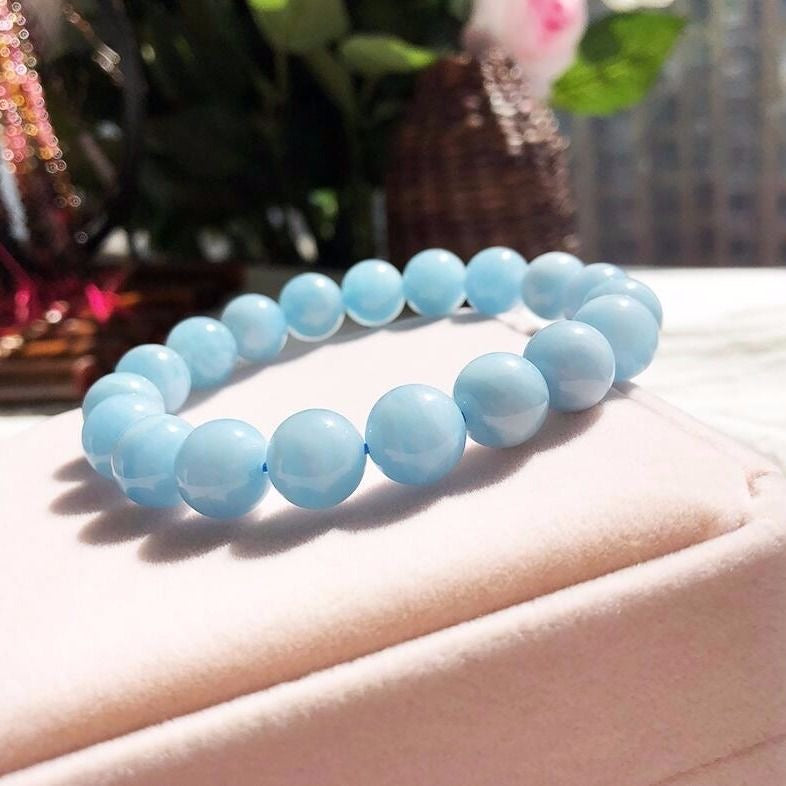 Pure Natural Aquamarine Bracelet -【Zen Meditation & Energy Cleansing】