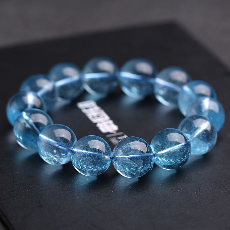 Pure Natural Aquamarine Bracelet -【Zen Meditation & Energy Cleansing】