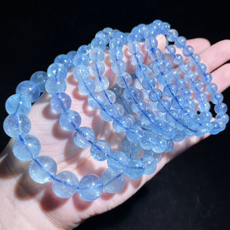 Pure Natural Aquamarine Bracelet -【Zen Meditation & Energy Cleansing】