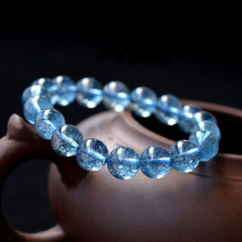 Pure Natural Aquamarine Bracelet -【Zen Meditation & Energy Cleansing】