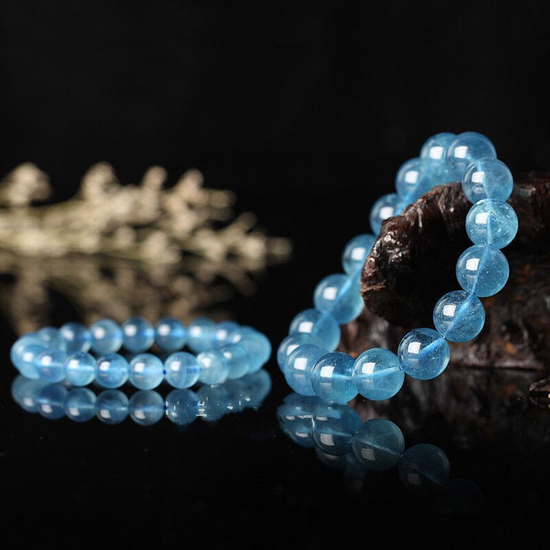 Pure Natural Aquamarine Bracelet -【Zen Meditation & Energy Cleansing】