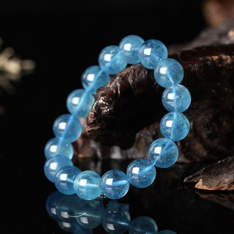 Pure Natural Aquamarine Bracelet -【Zen Meditation & Energy Cleansing】