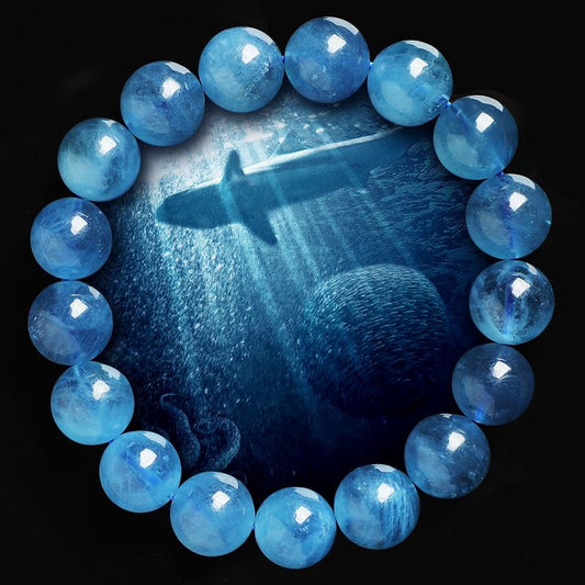 Pure Natural Aquamarine Bracelet -【Zen Meditation & Energy Cleansing】