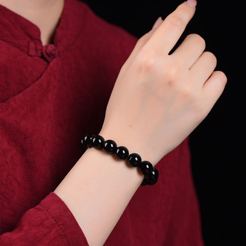 Natural Obsidian Bracelet -【Body Mind Balance & Bless Health】